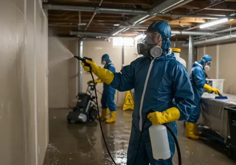 Basement Sanitization and Antimicrobial Treatment process in Malmstrom Air Force Base, MT